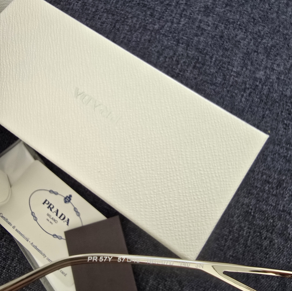 Prada Silver PR 57Y Women's Sunglasses - Picture 7 of 9